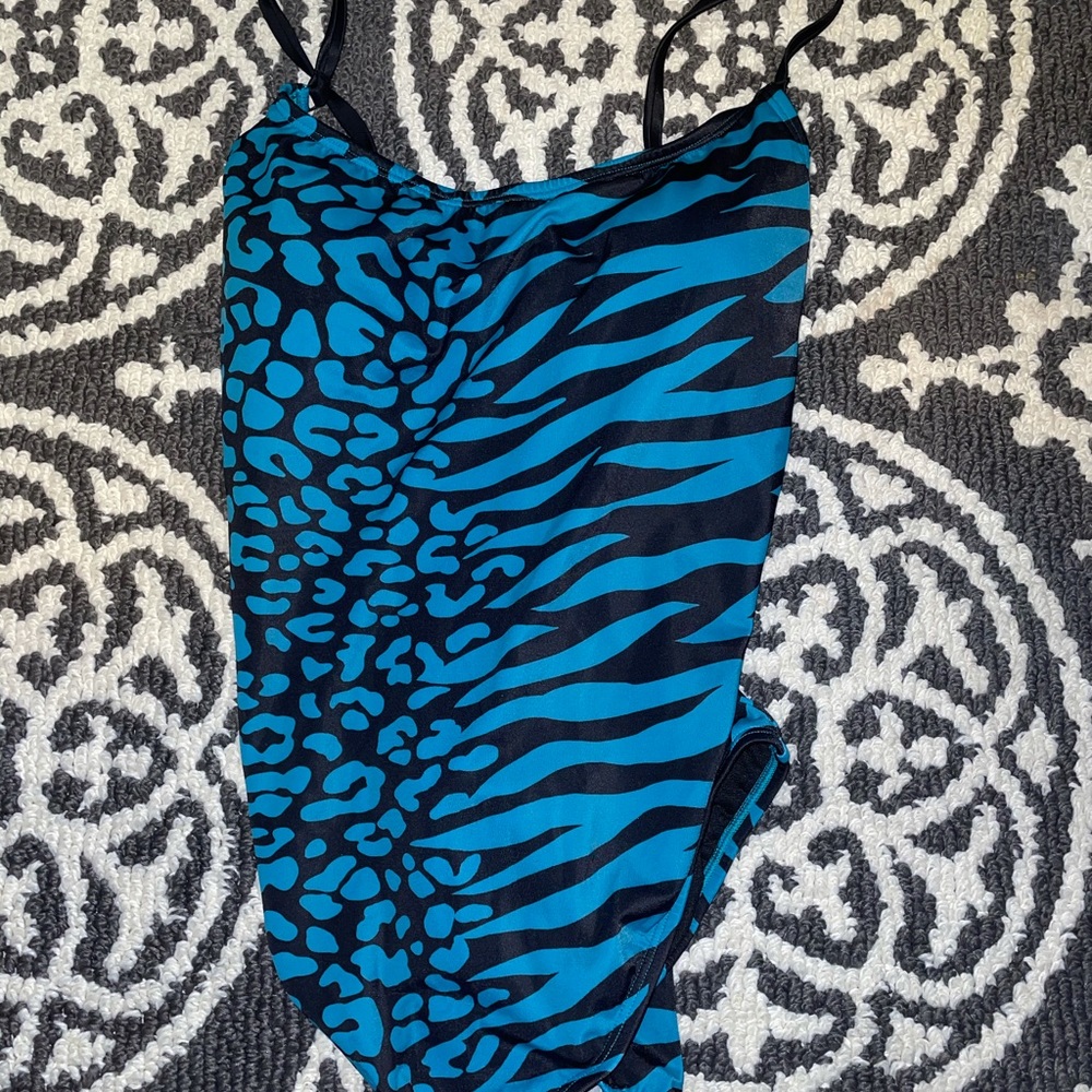Women’s Beach Betty black and teal one piece